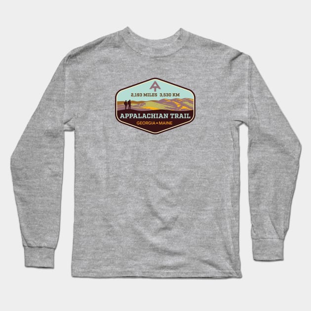 Appalachian Trail - Georgia to Maine - Trail Hiking Badge Long Sleeve T-Shirt by TGKelly